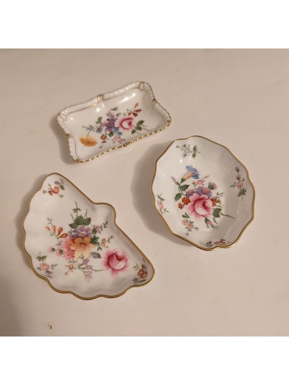 Royal Crown Derby "Derby Posies" bone china pin or trinket dishes